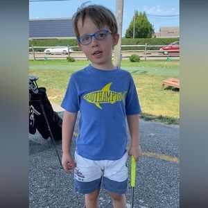 Southampton Boy’s Cotton Tee Shirt, Short Sleeves, Vintage Look, Denim B…